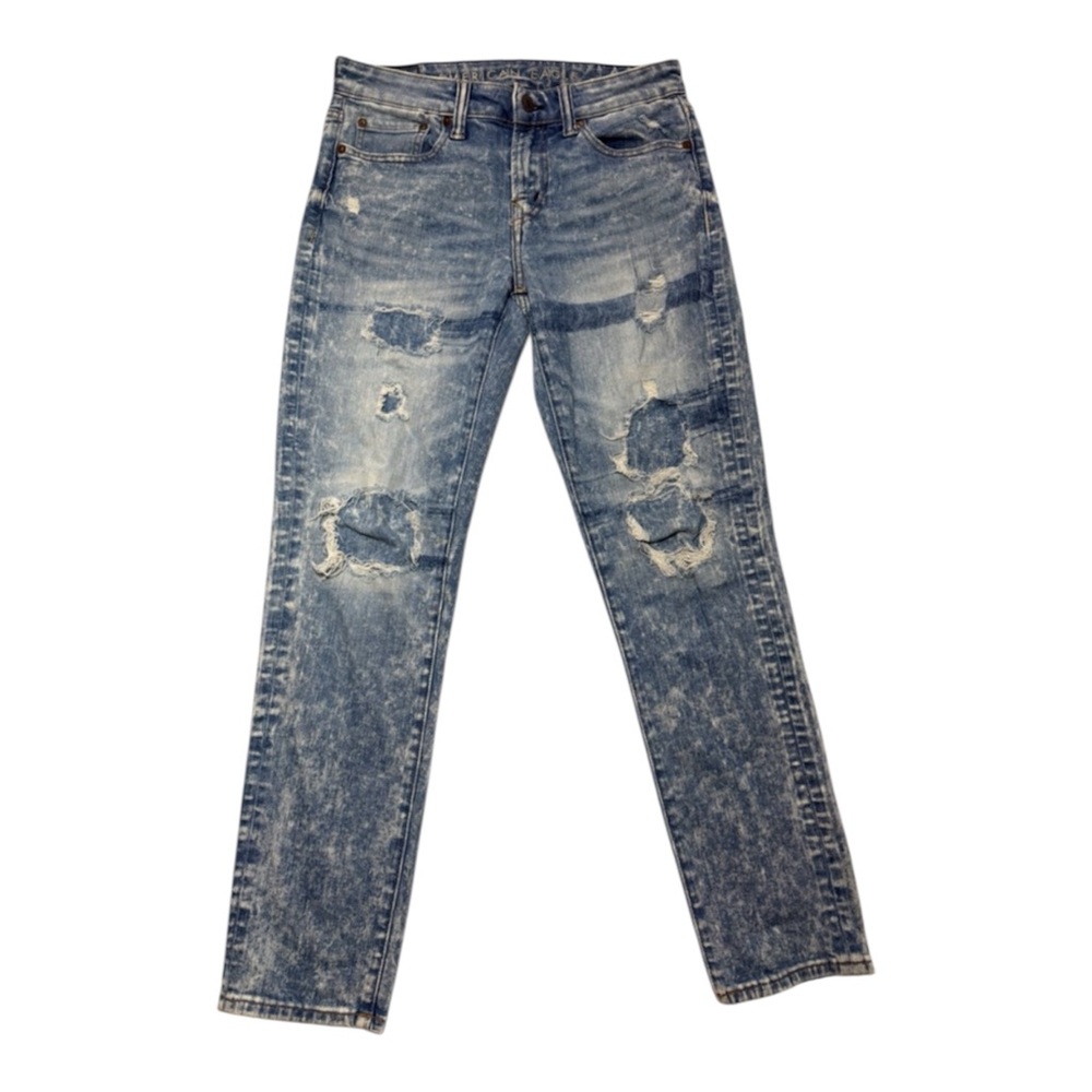 American Eagle AirFlex Skinny Jeans Mens 30x30 Distressed Stretch Denim